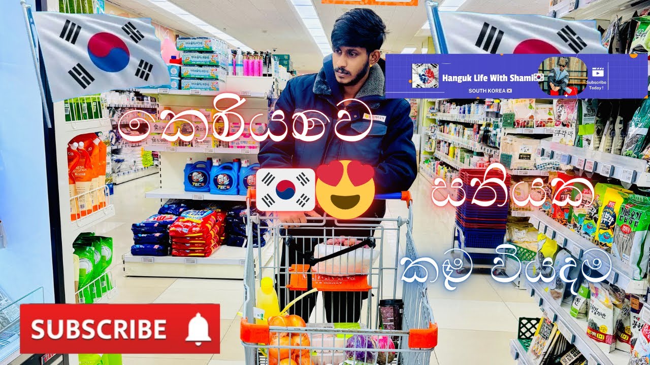 කොරියාවෙ සතියකට යන කෑම වියදම 🥲🙂🇰🇷 / Food cost for a week in Korea 🇰🇷 @HangukLifeWithShami-b4k