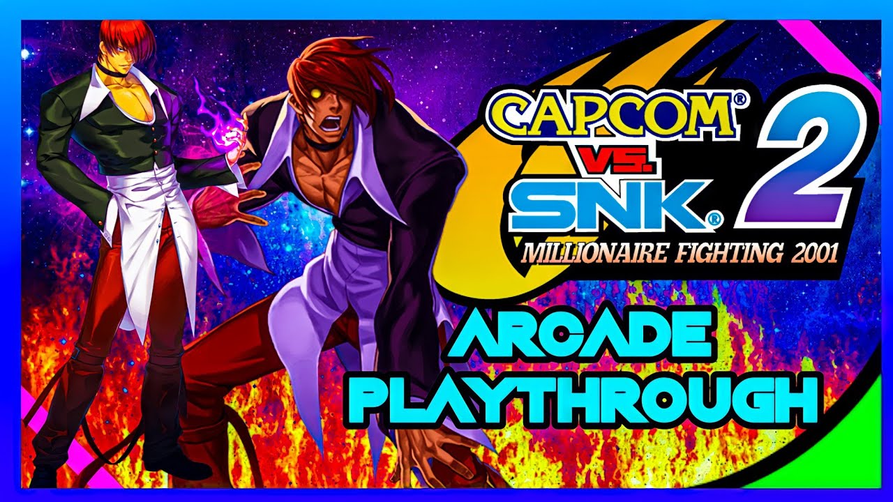 Capcom VS. SNK 2 Iori yagami & Orochi iori Arcade Playthrough [Ratio match]