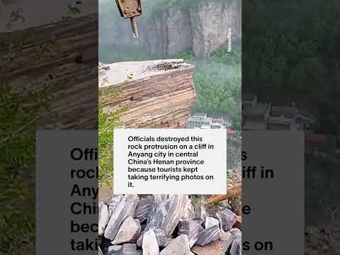This 'Daredevil Stone' Was Demolished For Obvious Reasons #daredevil #china #travel #shorts