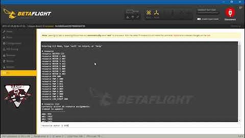 Controller Pins With Betaflight Resource Re-mapping Quad Motors