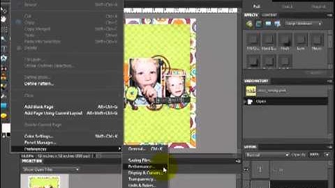 Digital Scrapbook Tutorial -- Undo History Palette in PS/PSE