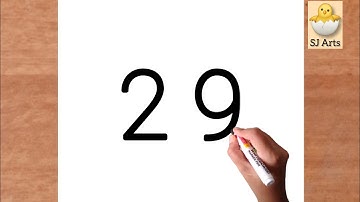 How to draw a duck with number 29🦆@SJArts_