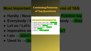 Confusing Patterns of tag questions