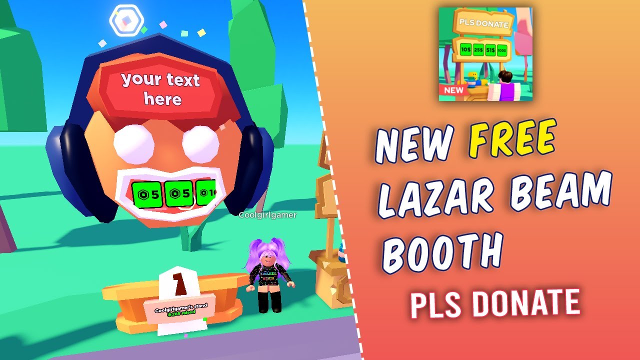 How to get the LazarBeam booth in PLS DONATE - Roblox - Pro Game
