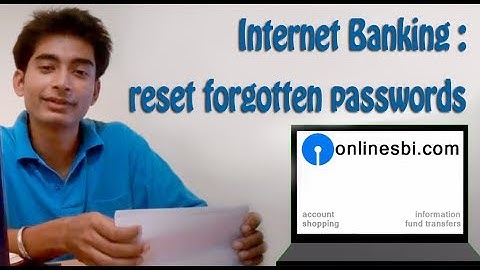 SBI online banking (Part 4): Forgot login and profile password