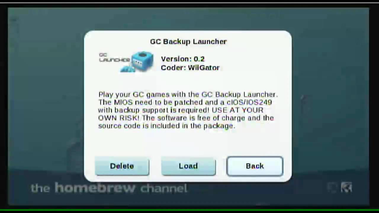 gamecube backup launcher wiigator