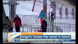 видео vanessa mey ванесса мей первая скрипка на лыжах олимпиада сочи 2014