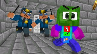 Monster School: Baby Zombie Prison Escape with GOD Mode -Sad Story happy ending Minecraft Animations