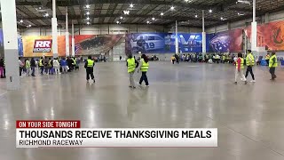Thousands pick up meals at Thanksgiving distribution event