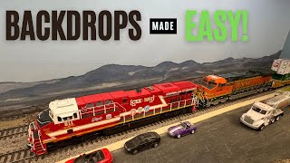 Backdrops Made Easy! | HO Scale BNSF Model Railroad | Net Worth