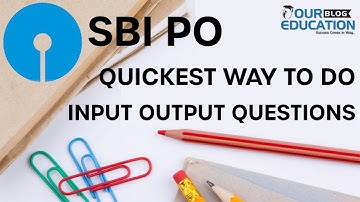 INPUT OUTPUT Questions|| SBI PO 2018|| Reasoning