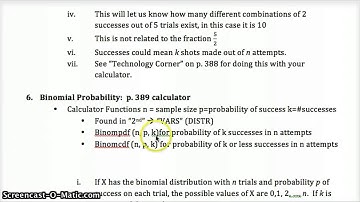 AP Stats 6.3 Binomial & Geometric Random Variables