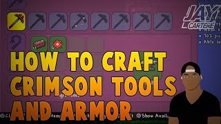 Terraria PS4 Tutorial - How To Craft Crimson Tools And Armor screenshot 4