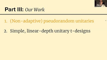 FOCS 2024 2C Simple constructions of linear-depth t-designs and pseudorandom unitaries
