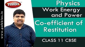 Co-efficient of Restitution : Work Energy and Power | Physics | Class 11 | CBSE