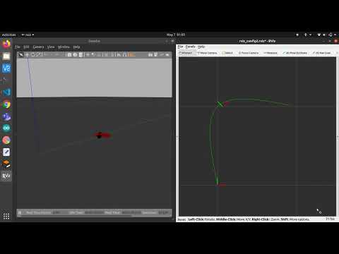 LQR control simulation for Differential Mobile Robot using Gazebo and rviz