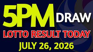 Lotto Result Today 5pm draw July 26, 2026 PCSO