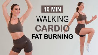 10 Min Power Walking | Steps At Home | Fat Burn To The Beat, Super Fun, No Repeat, No Jumping