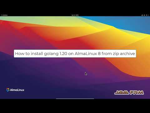 How to install golang 1.20 on AlmaLinux 8 from zip archive - GO 1.20 installation on linux