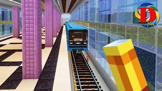 Обзор метро в майнкрафт в городе Форестовский. SUBWAY IN MINECRAFT. Minecraft Builds: Metro Station