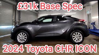 All New 2024 Toyota CHR ICON £31k Base Spec HEV Hybrid Walkround Also Silver Design & Ash Grey GR