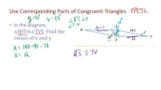 Use Corresponding Parts of Congruent Triangles