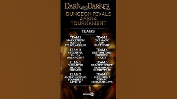 Dungeon Rivals – $15,000 Dark and Darker Arena Tournament | Oct 25