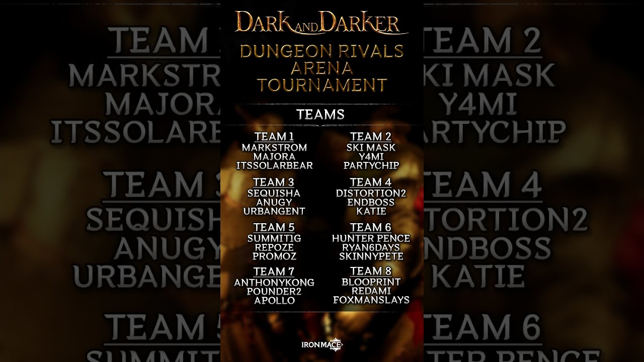 Dungeon Rivals – $15,000 Dark and Darker Arena Tournament | Oct 25