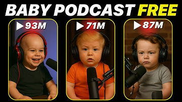 How To Make Viral Baby Podcast Videos with AI (Full Tutorial) | Podcast by Babies step by step Free
