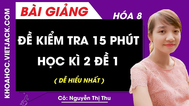 Đề kiểm tra hóa học lớp 8 chương 2