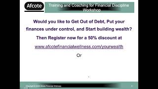 Workshop on Personal Cashflow, Net Worth and Effective Budgeting - Skills To Control Your Finances Net Worth