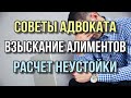 Задолженность по алиментам. Расчет неустойки по алиментам. Взыскание алиментов и неустойки.