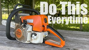 How To Start a Stihl Chainsaw the CORRECT way, don