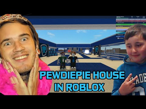 დათუნა აშენებს PewDiePie -ს სახლს | Roblox Youtuber Tycoon