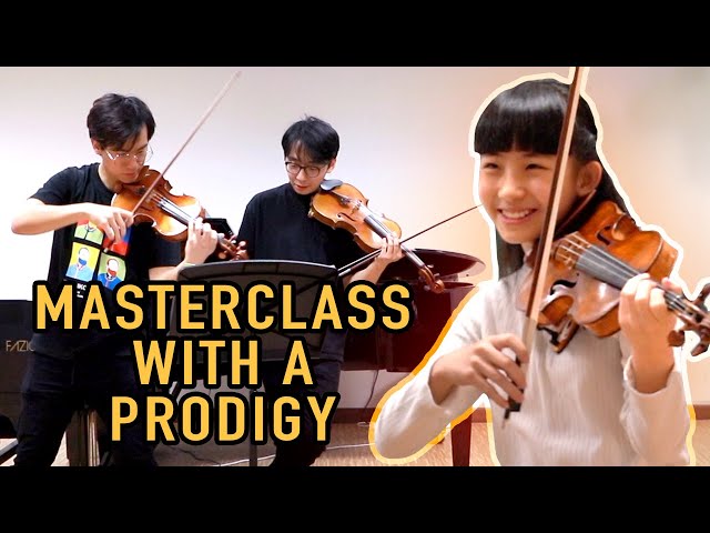 World Class Prodigy Violinist Chloe Chua Gives TwoSet a Violin Lesson class=