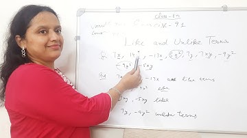 Class 8th chapter 9.1 algebraic expression and identity like and unlike terms