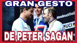 ENORME Gesto De PETER SAGAN Con ALEJANDRO VALVERDE ► MUNDIAL De Ciclismo 2018 🌈