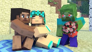 The minecraft life of Alex and Steve : Zombie  - Minecraft animation