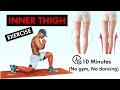 10 Minutes To Make Your Legs Straight And Slim | Inner Thigh Exercises (No gym, no jump).