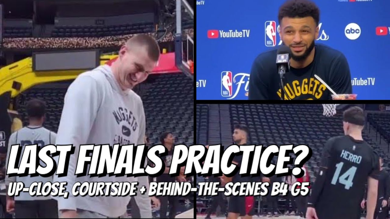 Last NBA Finals practice? Tyler Herro, Jokic+Denver bigs brick 3s