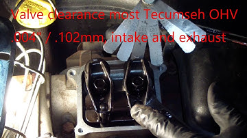Tecumseh OHV snowblower engine valve adjustment