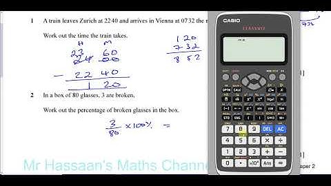 0580/02/SP/20 (IGCSE) 2020 Specimen Paper 2 Q2 One number as a percentage of another