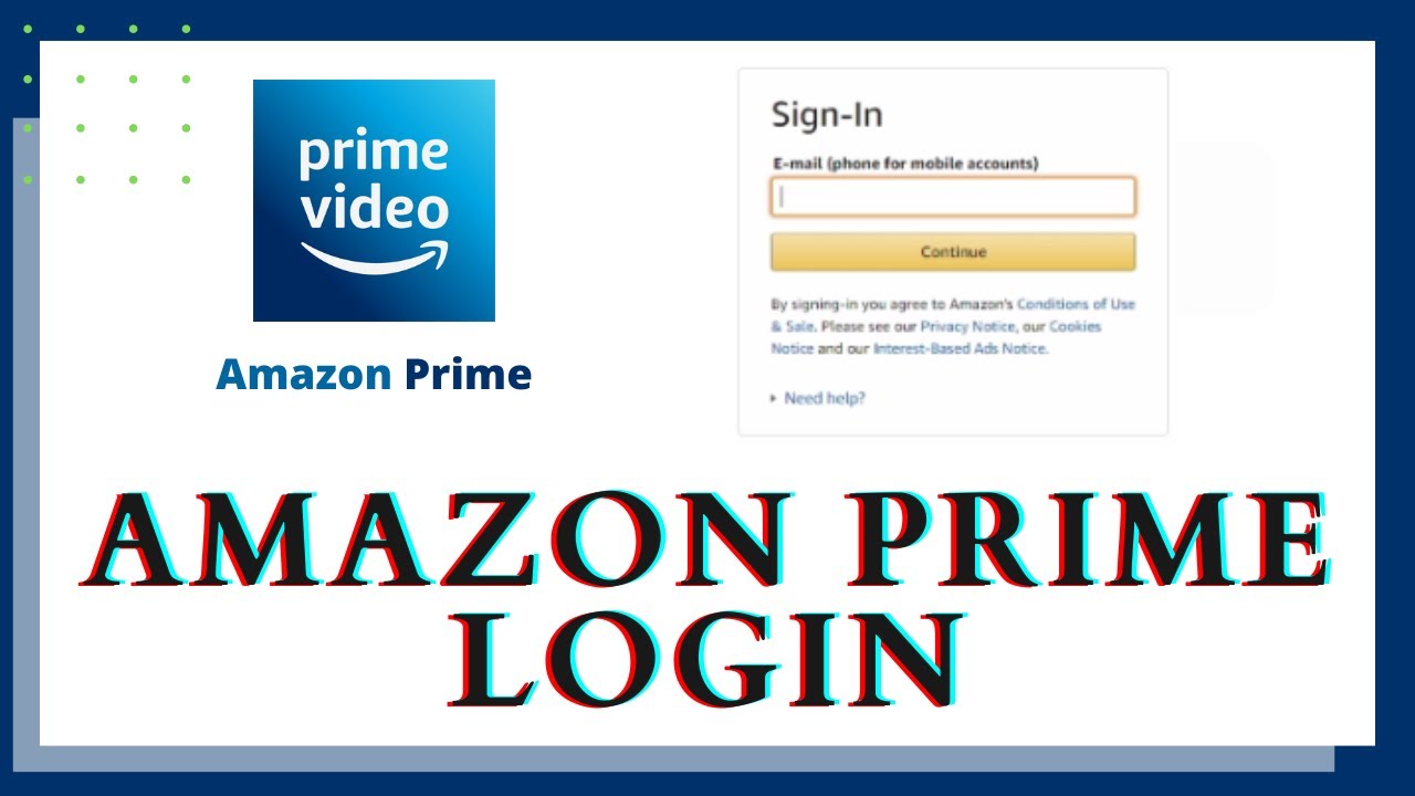 Amazon Prime Login Desktop Amazon Prime Login Sign In Amazon Log In Youtube