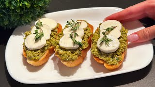 Delicious Greek appetizer in 5 minutes! These sandwiches will disappear from the table in 1 minute! by Lecker mit Nicole 2,417 views 2 weeks ago 3 minutes, 5 seconds
