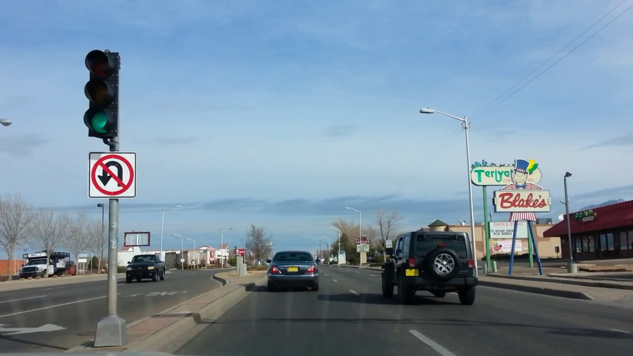 What Does Albuquerque Look Like - Driving on a Major City Street in Albuquerque, Eubank Blvd.