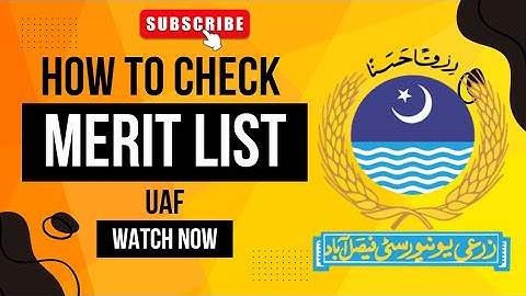 UAF Merit List Check | Step-by-Step Guide"| How to Check Your Name in the List"