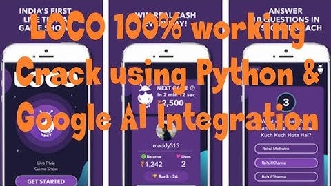 LOCO Trivia Game 100% Working Crack (Python Script with Google AI) - (Bakchod Roomies)