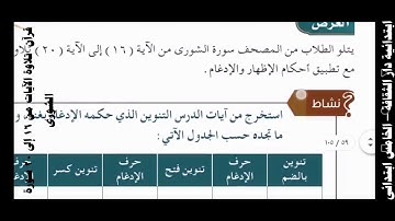 قرآن خامس تلاوة الآيات من ١٦ إلى ٢٠ سورة الشورى