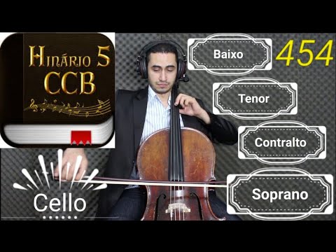 HINO 454 CCB Hinário 5 - Cello Solo Baixo, Tenor, Contralto e Soprano ...
