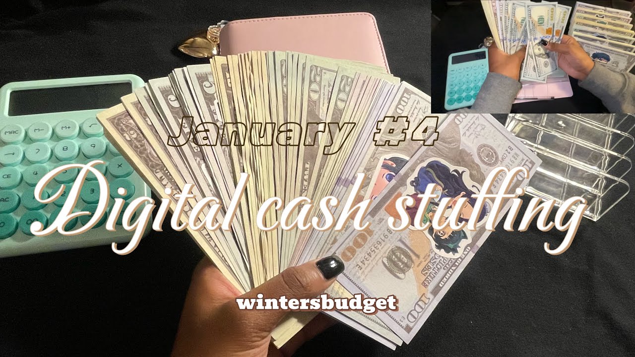 Digital cash stuffing || January #4 || Low income || I went over budget 😬